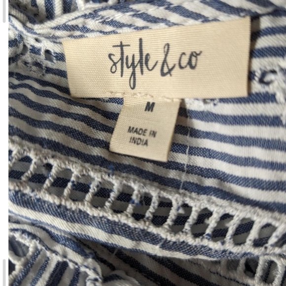 Pre-owned Women's Blue Patterned Top - Picture 2 of 7